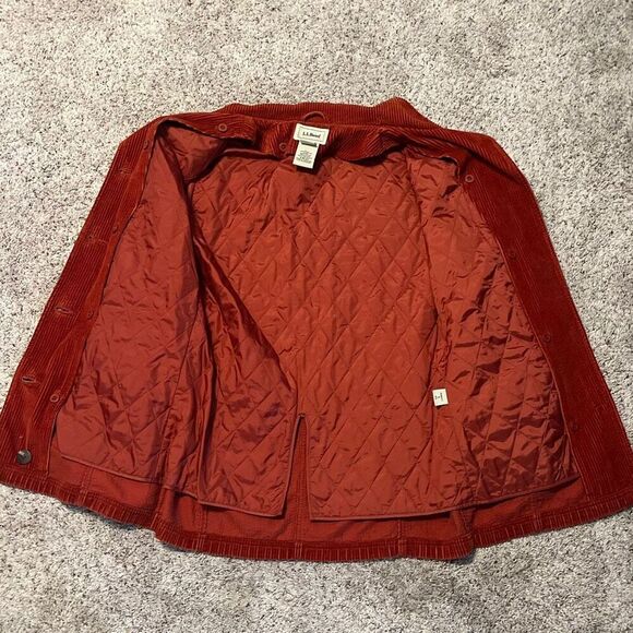 L.L. Bean Burnt Orange Corduroy Jacket With Detachable Quilted Liner Small - Picture 7 of 8